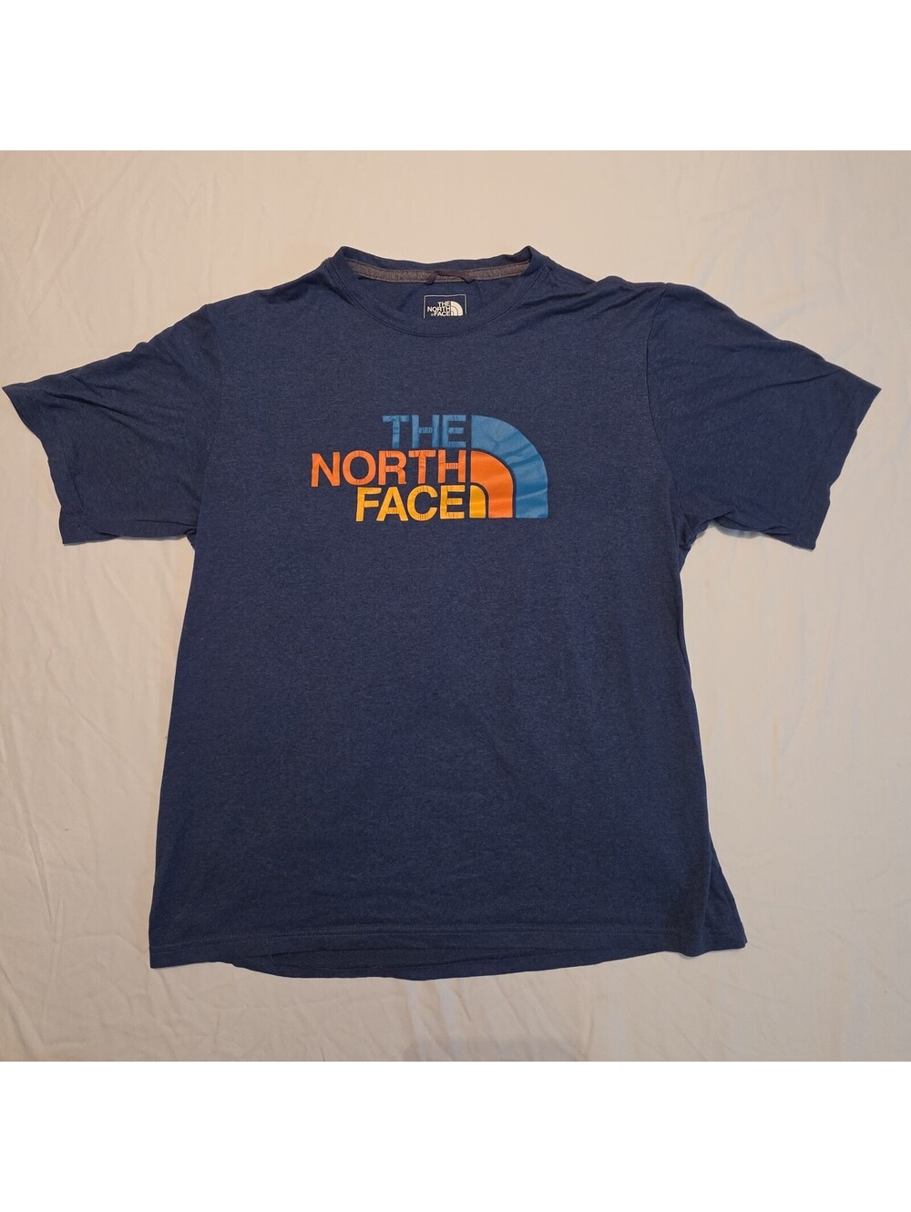 The North Face T-Shirt Men’s Small Blue Orange Logo Performance Tee 2017